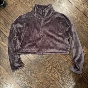 Urban Outfitters Lavender Fleece Quarter-Zip